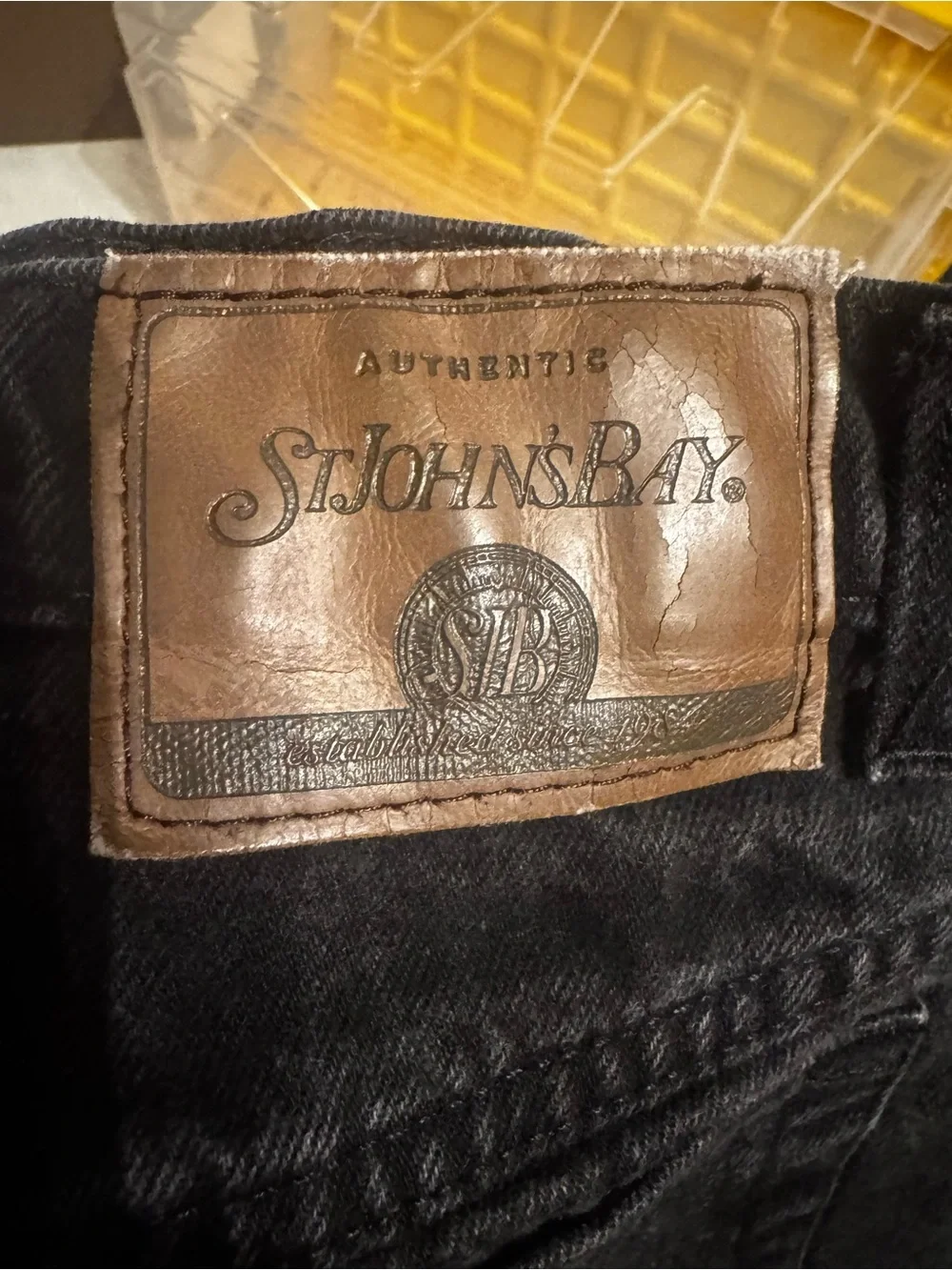 Vintage St.John’s Bay Relaxed Fit Size10 Black High Rise Tapered Leg 100% Cotton - Picture 5 of 6